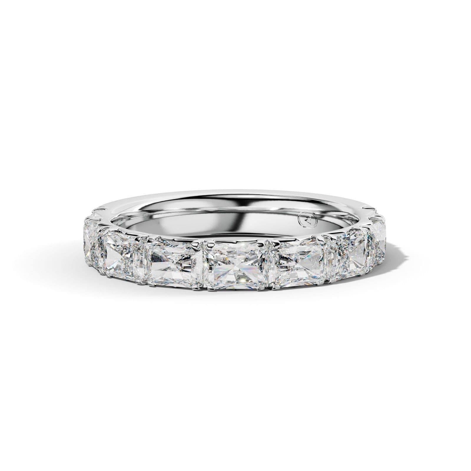 2.0 Carat East West Radiant Diamond French Pave Half Anniversary Band