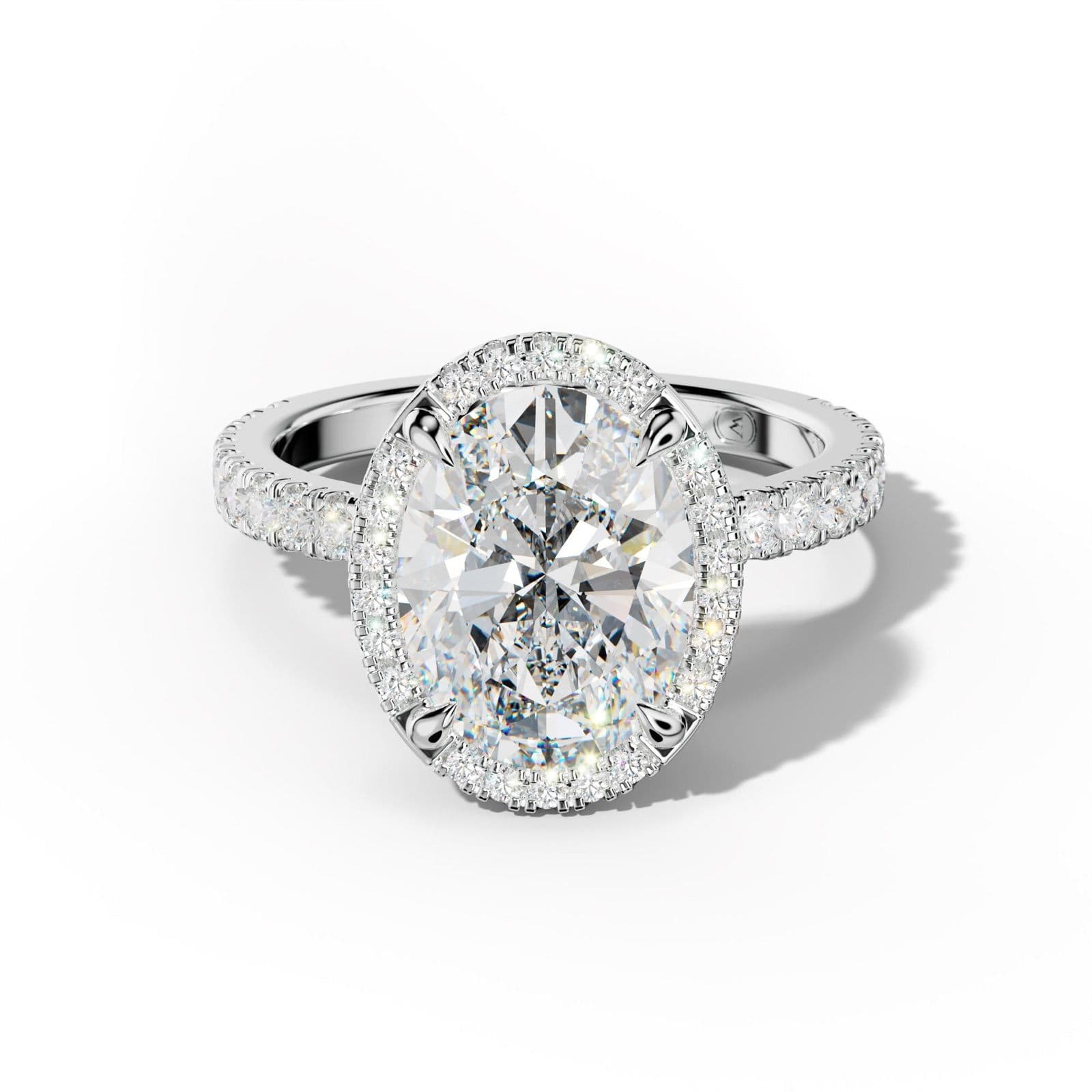 Violet Oval Diamond Engagement Ring