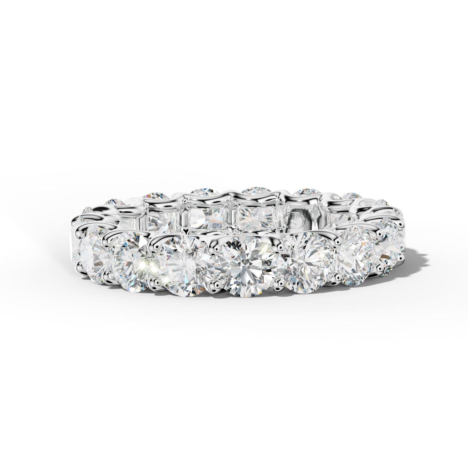 5.0 Carat Round Diamond Eternity Band U Prong