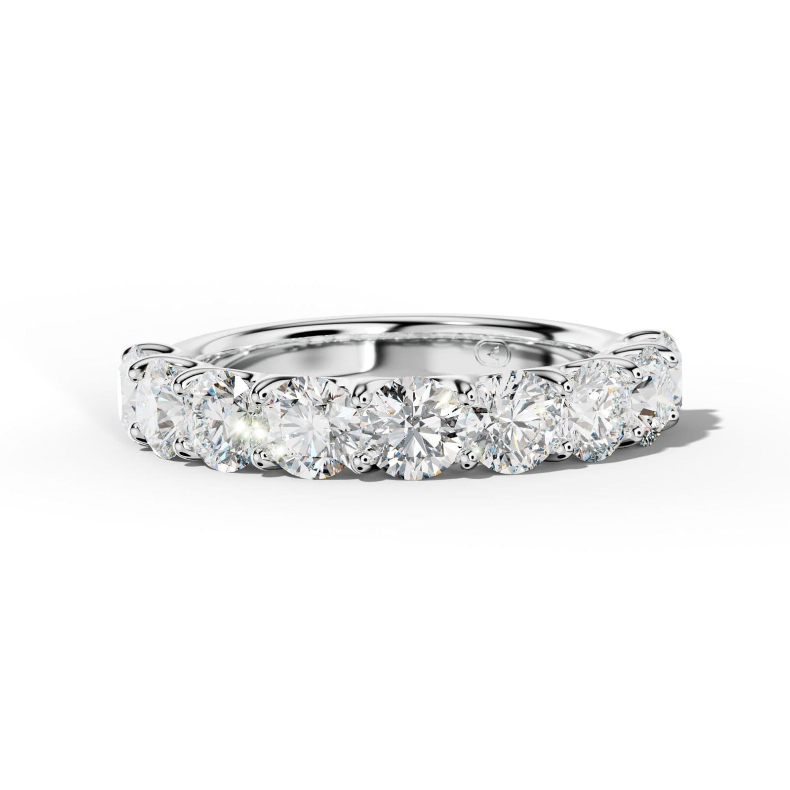 2.0 Carat Round Diamond Half Anniversary Band U Prong