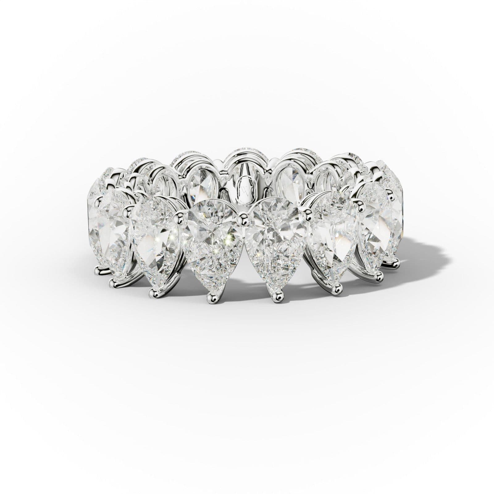 8.0 ct. Pear Cut Diamond Eternity Wedding Band