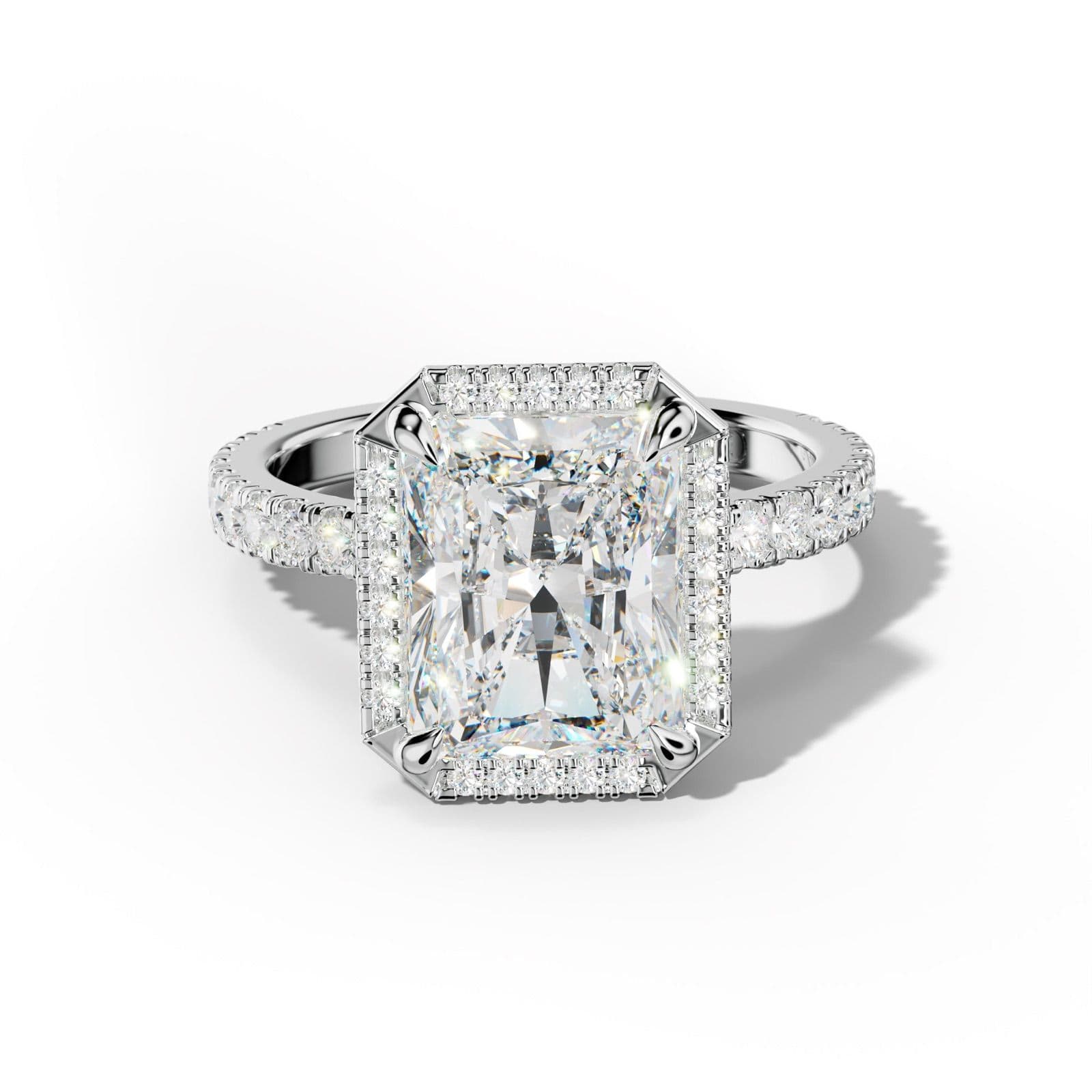 Violet Radiant Cut Engagement Ring