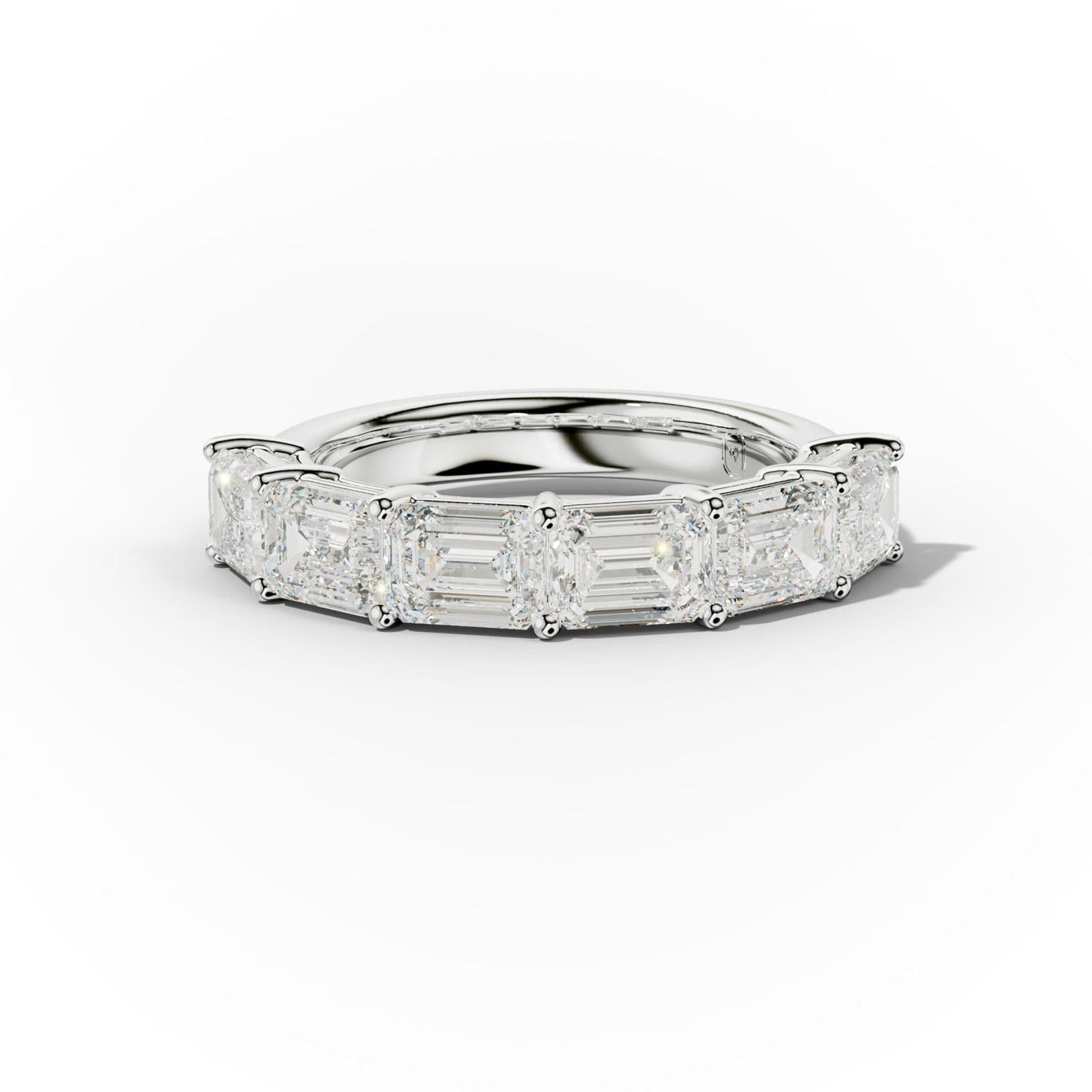 3 Carat East West Emerald Cut Diamond Anniversary Band
