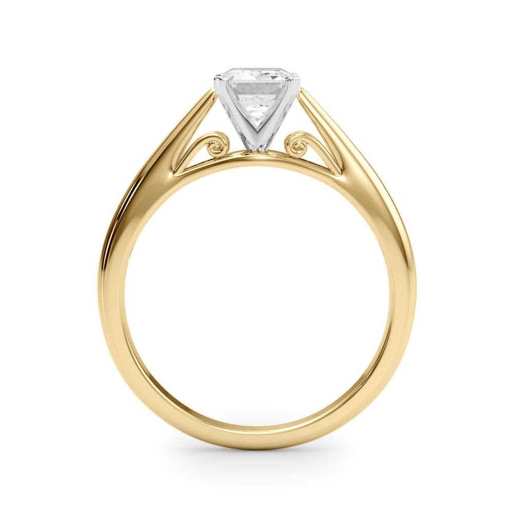 Katerina Emerald Diamond Solitaire Engagement Ring