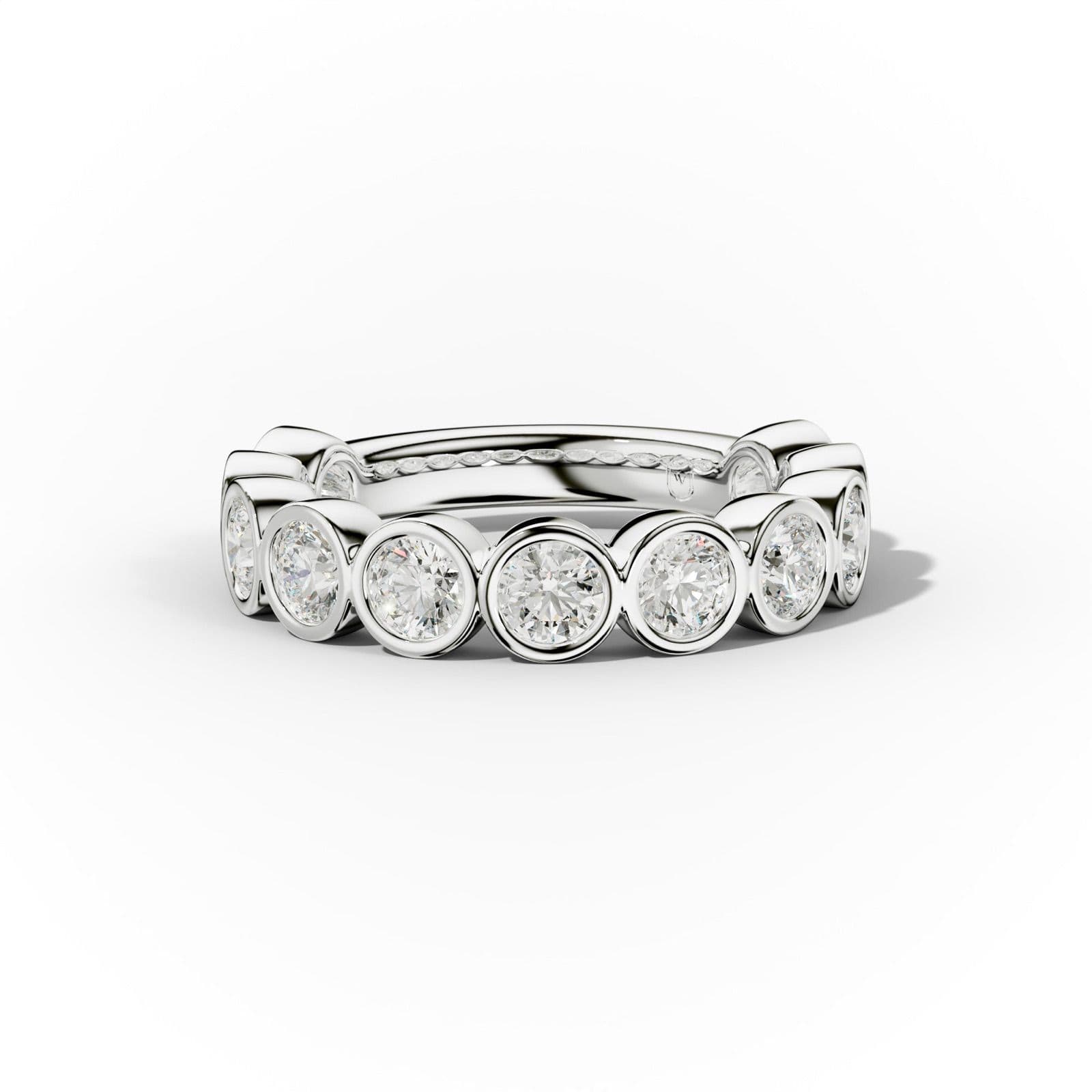 2.0 Carat Bezel Set Round Diamond Anniversary Band