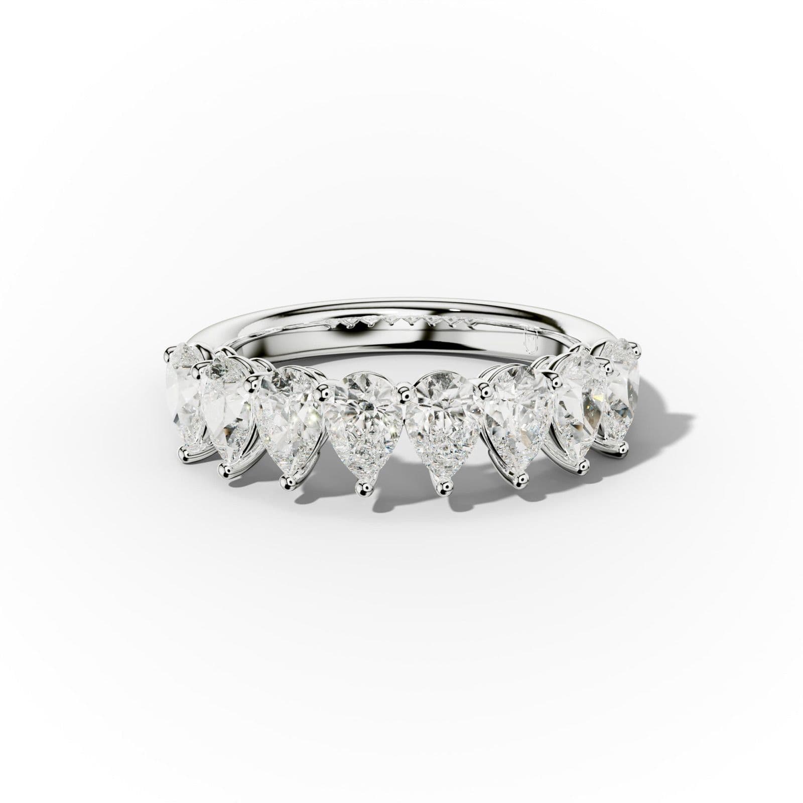 2.0 Carat Pear Diamond Anniversary Band