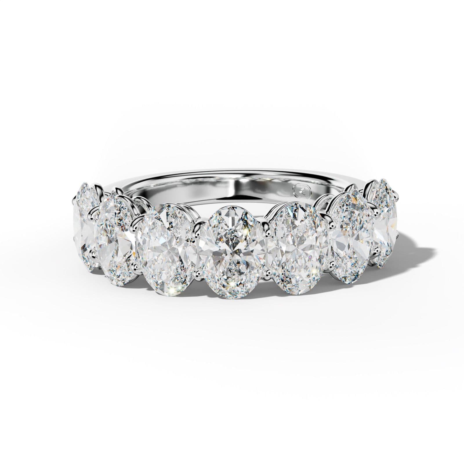 4.0 Carat Oval Diamond Half Anniversary Band