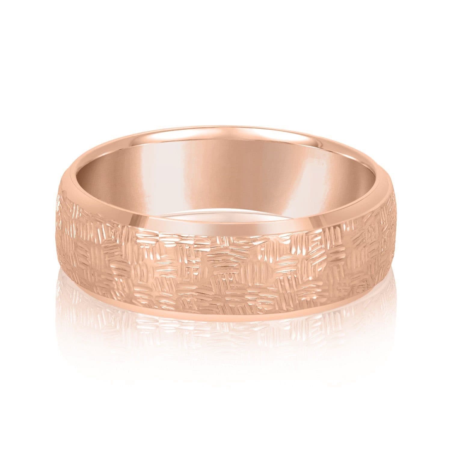 Men's Woven Basket Pattern Wedding Band