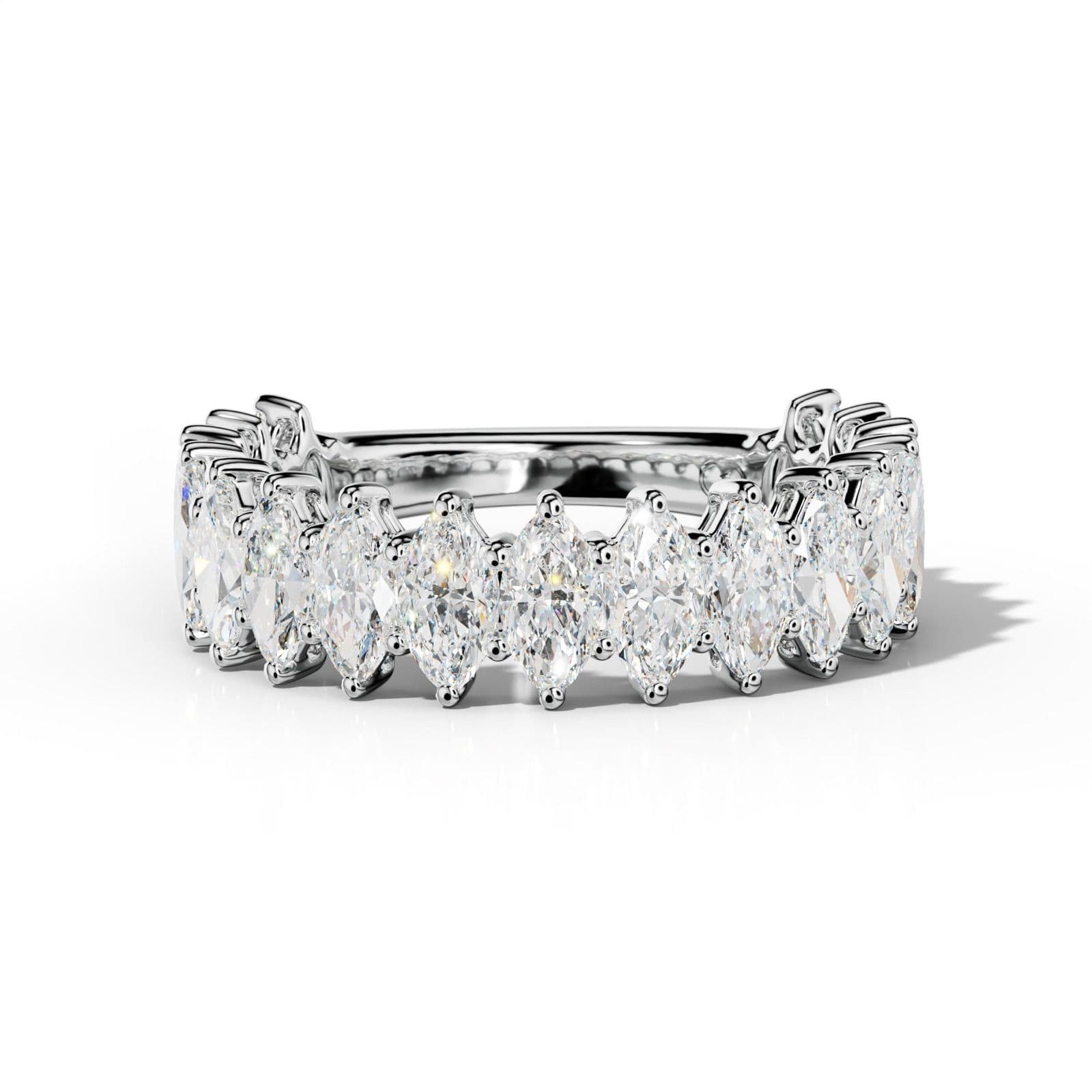 3.0 Carat Marquise Diamond 3/4 Anniversary Band