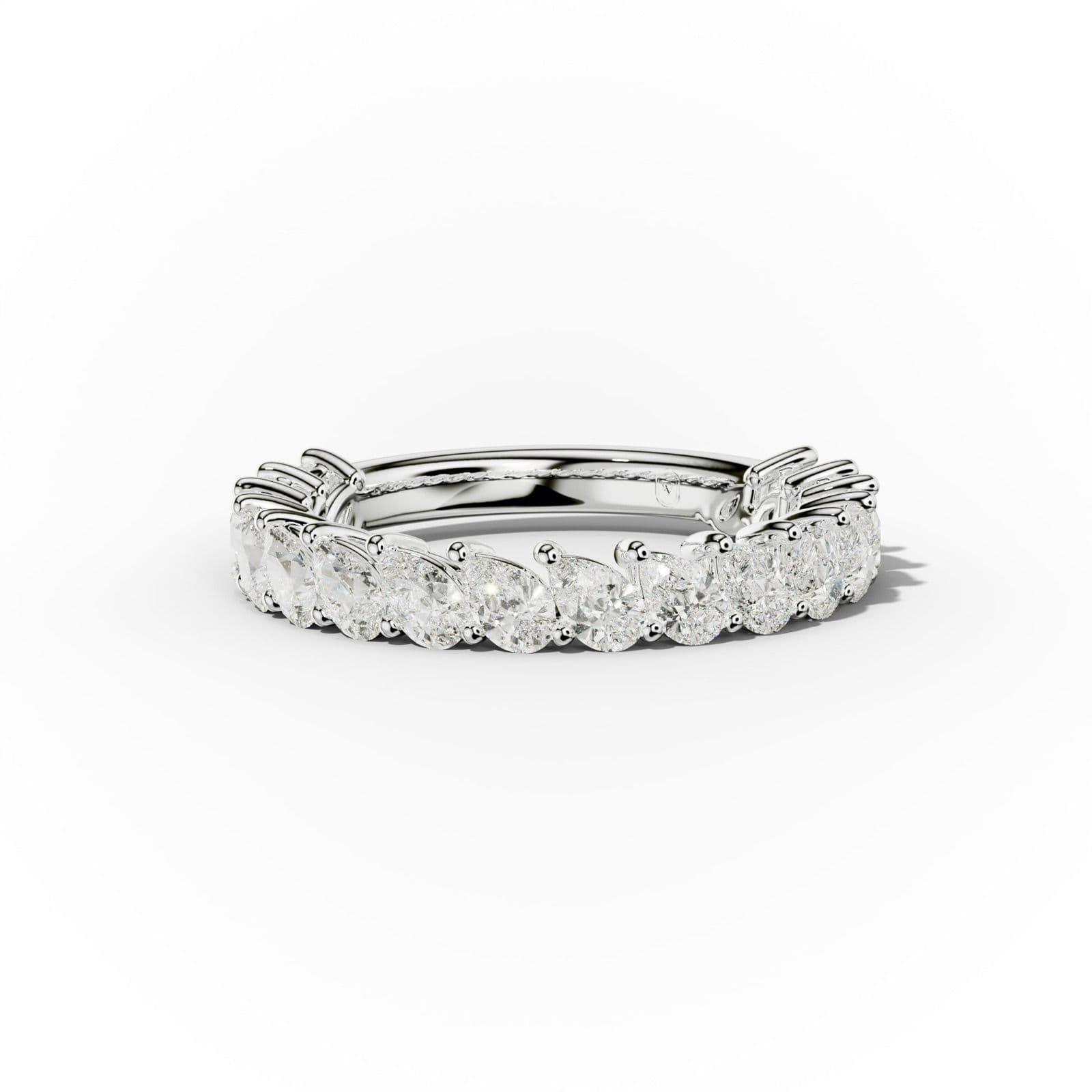 2.0 Carat Slanted Pear Diamond Anniversary Ring