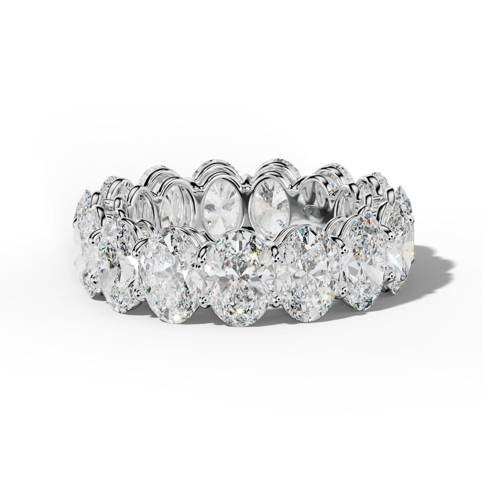 8.0 Carat Oval Diamond Eternity Band Shared Prong