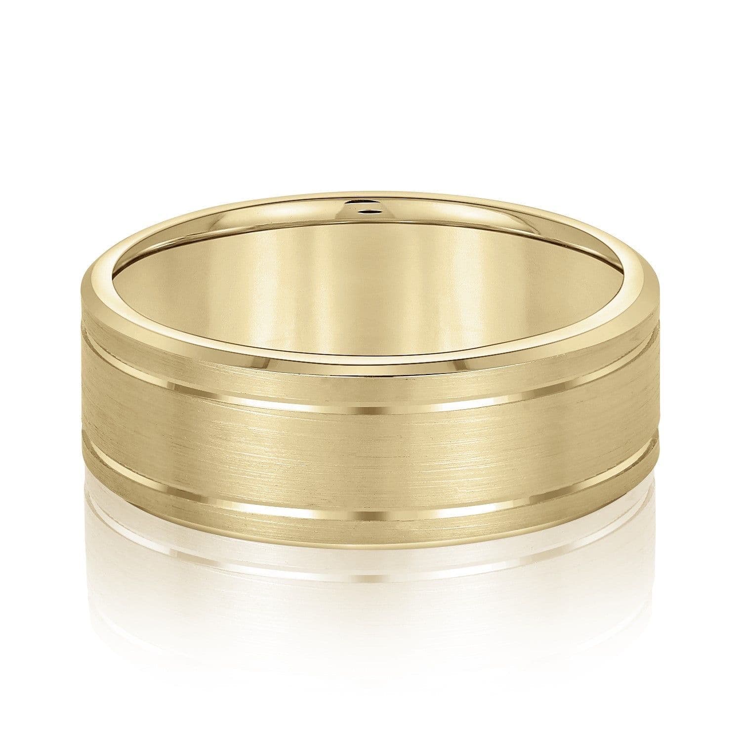 Men's Stylish Matte Band Double Groove