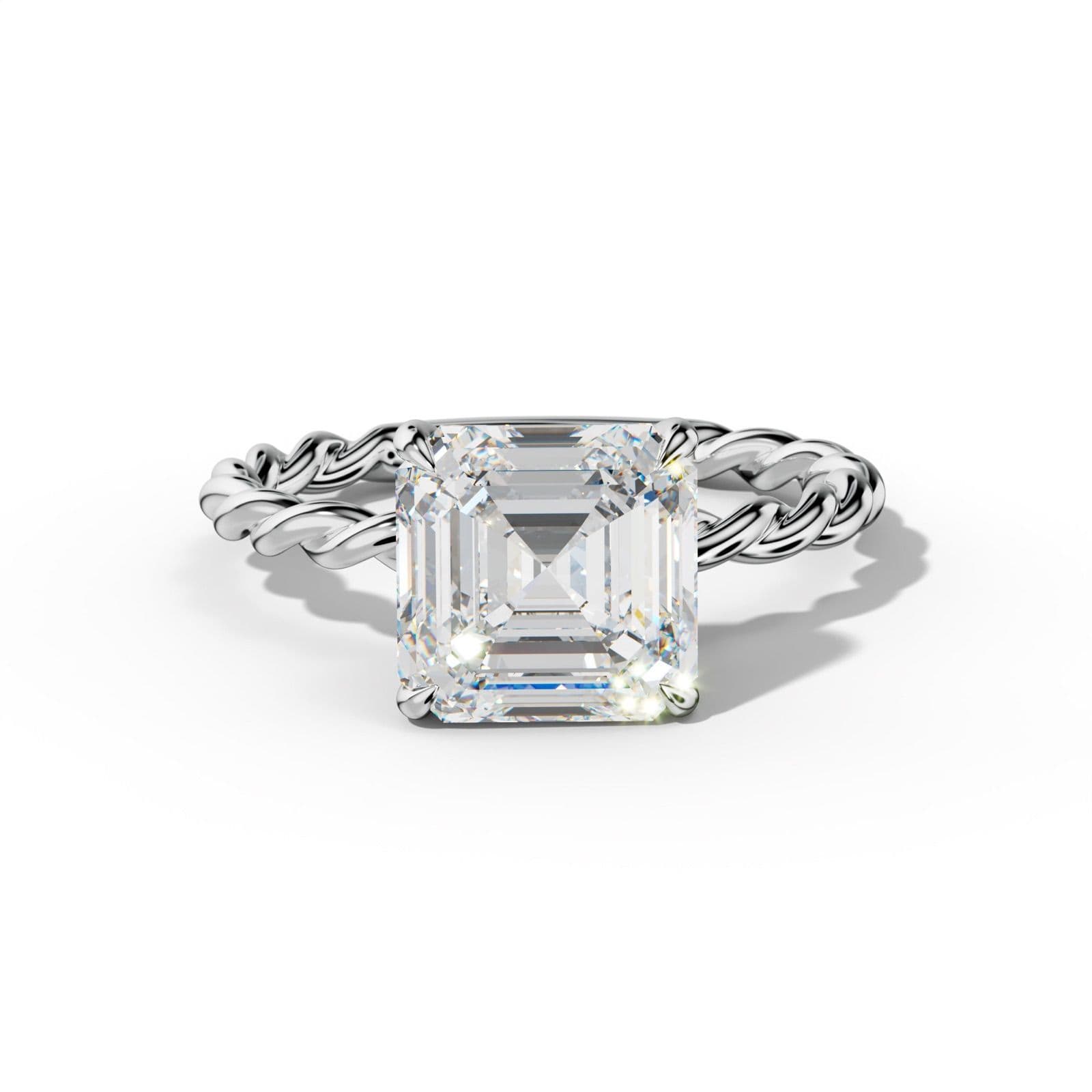 Sunny Asscher Diamond Engagement Ring
