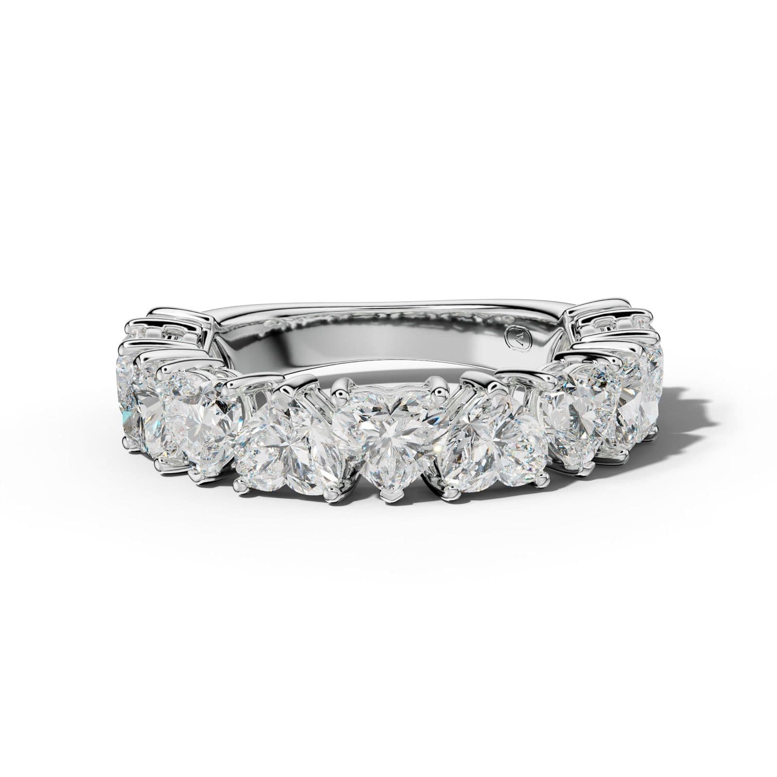 5.0 Carat Heart Shape Diamond Anniversary Band