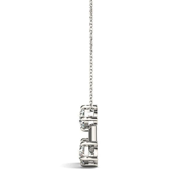 1.00 ctw Round Diamond Three Stone Necklace Pendant-VIRABYANI