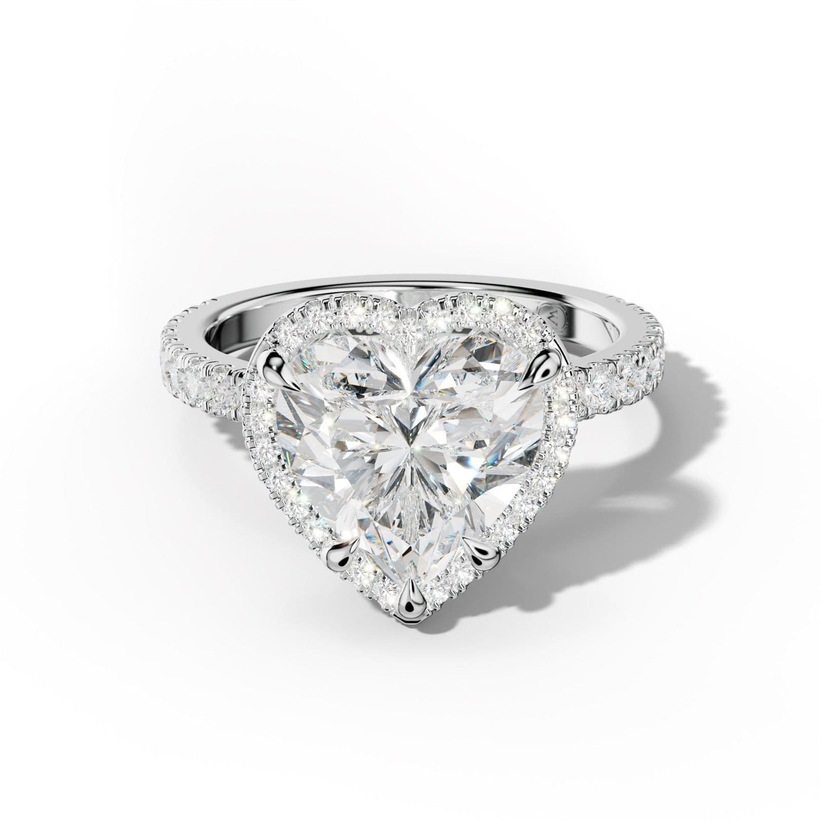 Violet Heart Cut Engagement Ring