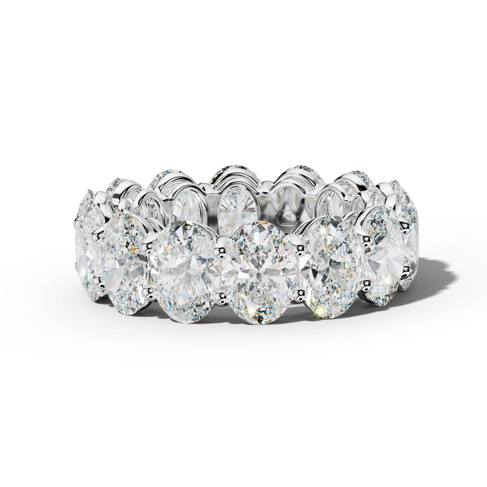 9.0 Carat Oval Diamond Eternity Band Shared Prong