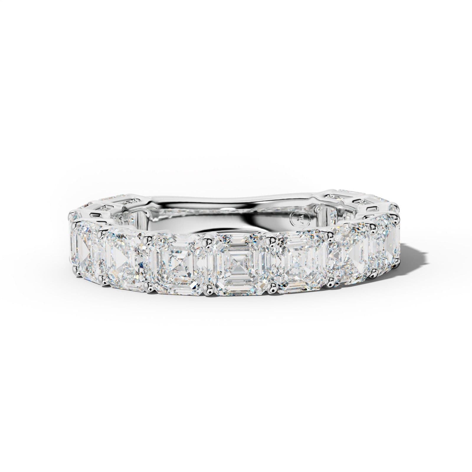 5.0 Carat Asscher Diamond 3/4 Anniversary Band