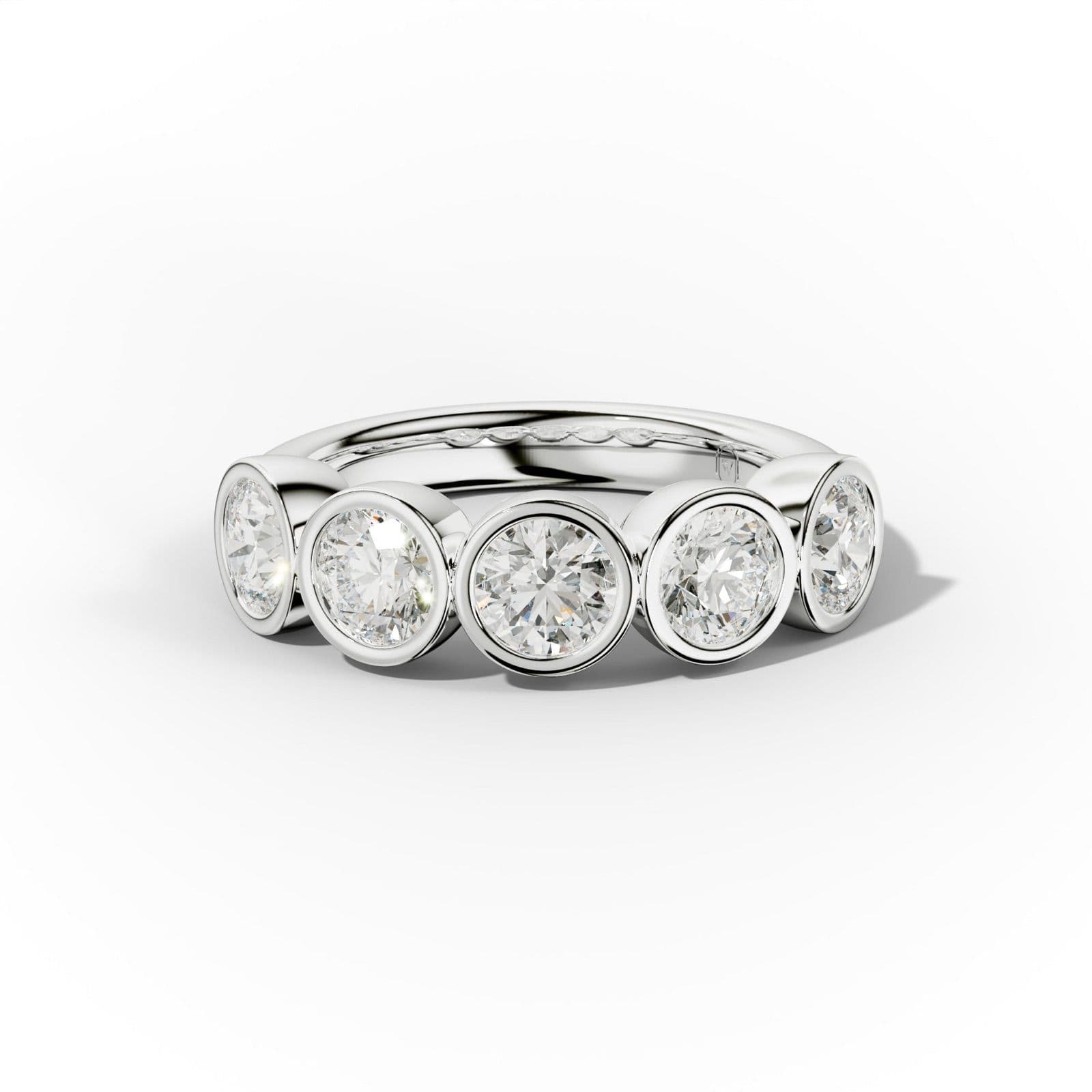 2.0 Carat Bezel Set Round Diamond Anniversary Band