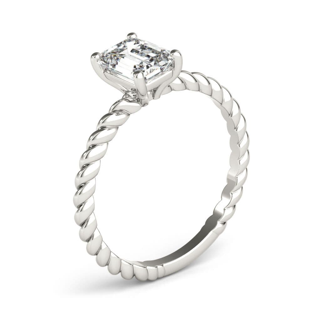 Eleanor Emerald Diamond Solitaire Engagement Ring