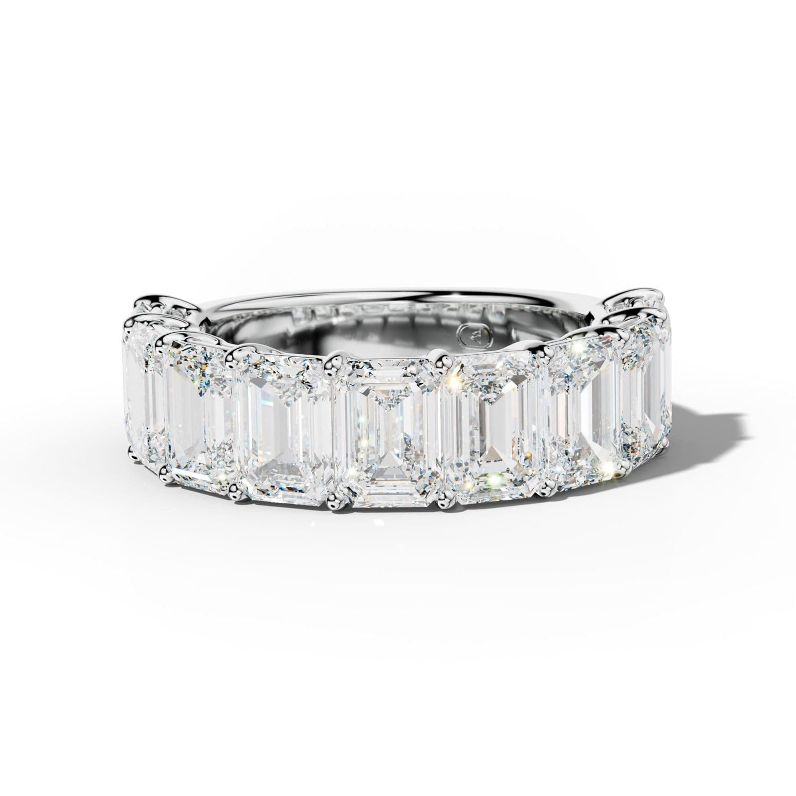 7.0 Carat Emerald Cut Diamond Half Anniversary Band