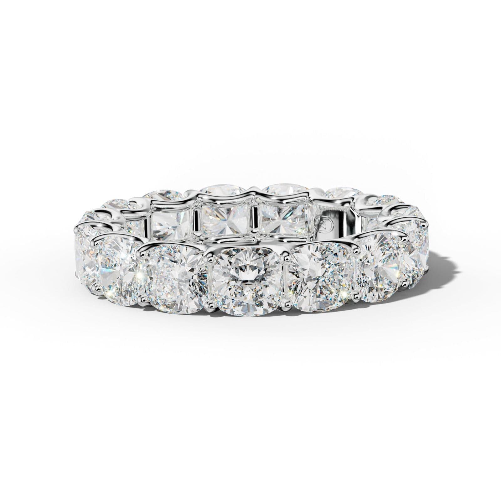 8.0 Carat Cushion Diamond Eternity Band U Prong
