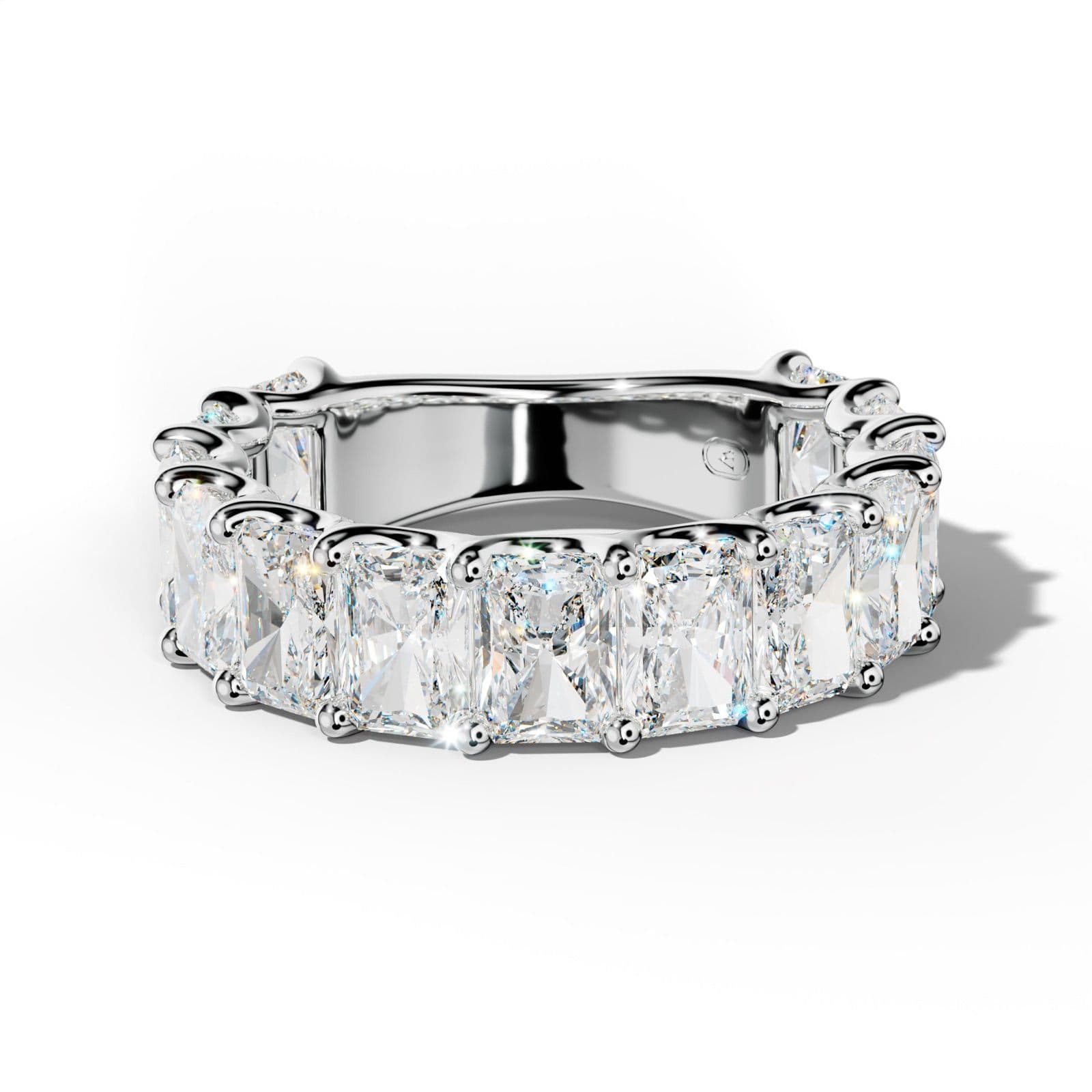 7.0 Carat Radiant Diamond 3/4 Anniversary Band U Prong