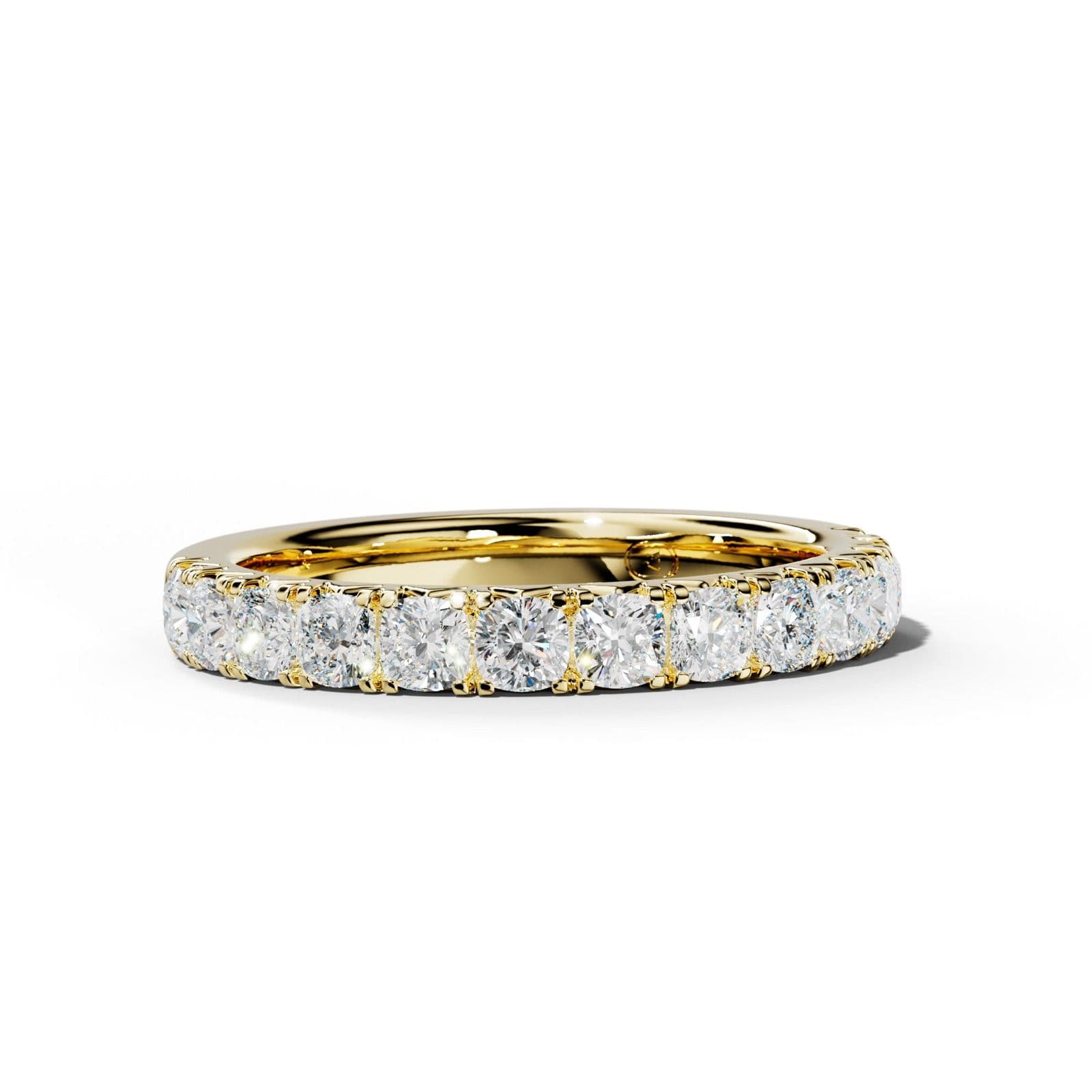 1.0 Carat Cushion Diamond French Pave Half Anniversary Band