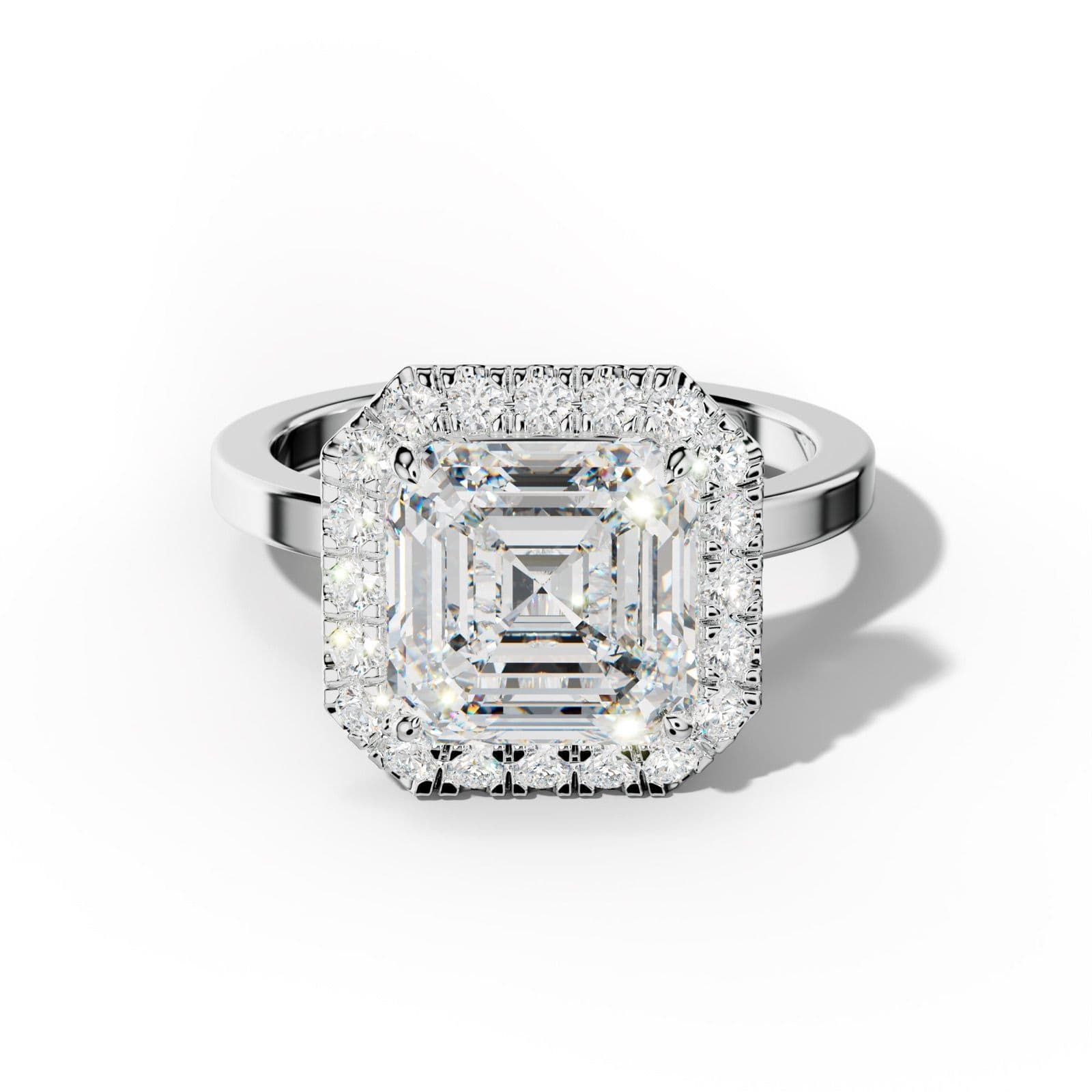 Lila Asscher Cut Engagement Ring