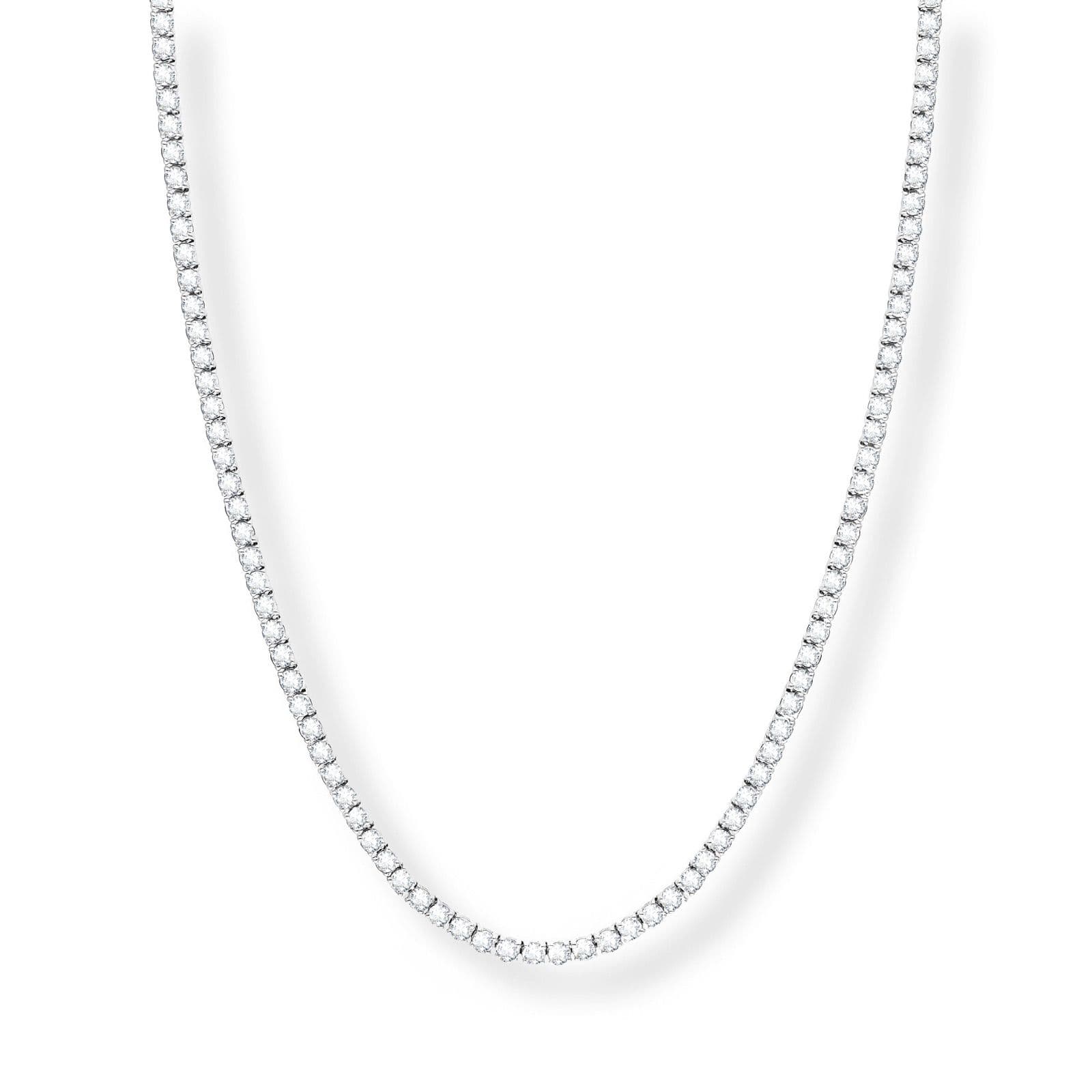 Four Prong Classic Diamond Tennis Necklace