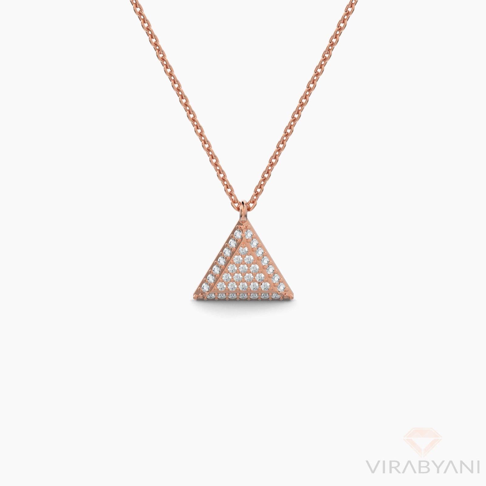 Triangle Shaped AMoré Pavé Necklace With 0.30 ct. Diamonds