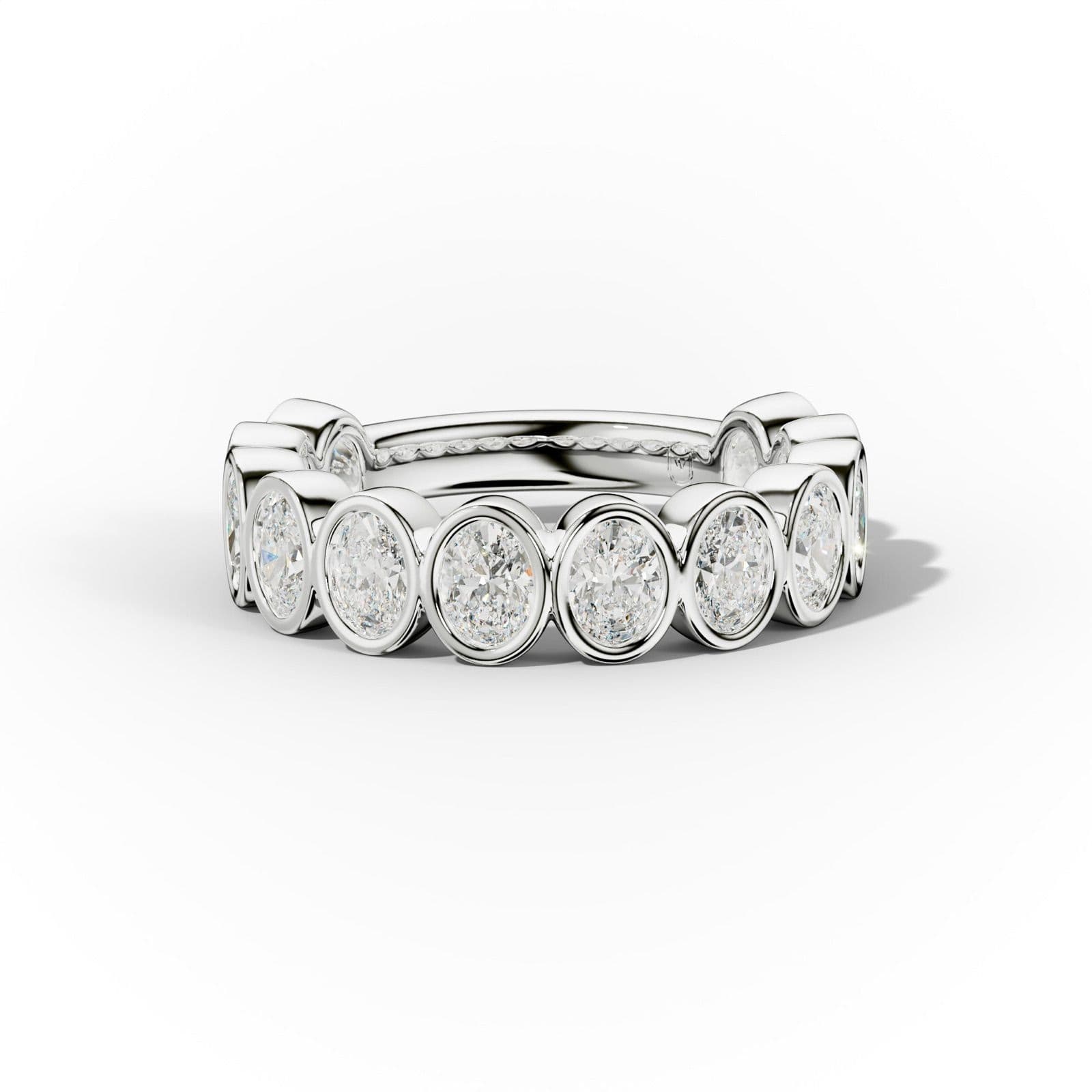2.0 Carat Bezel Set Oval Diamond Anniversary Ring