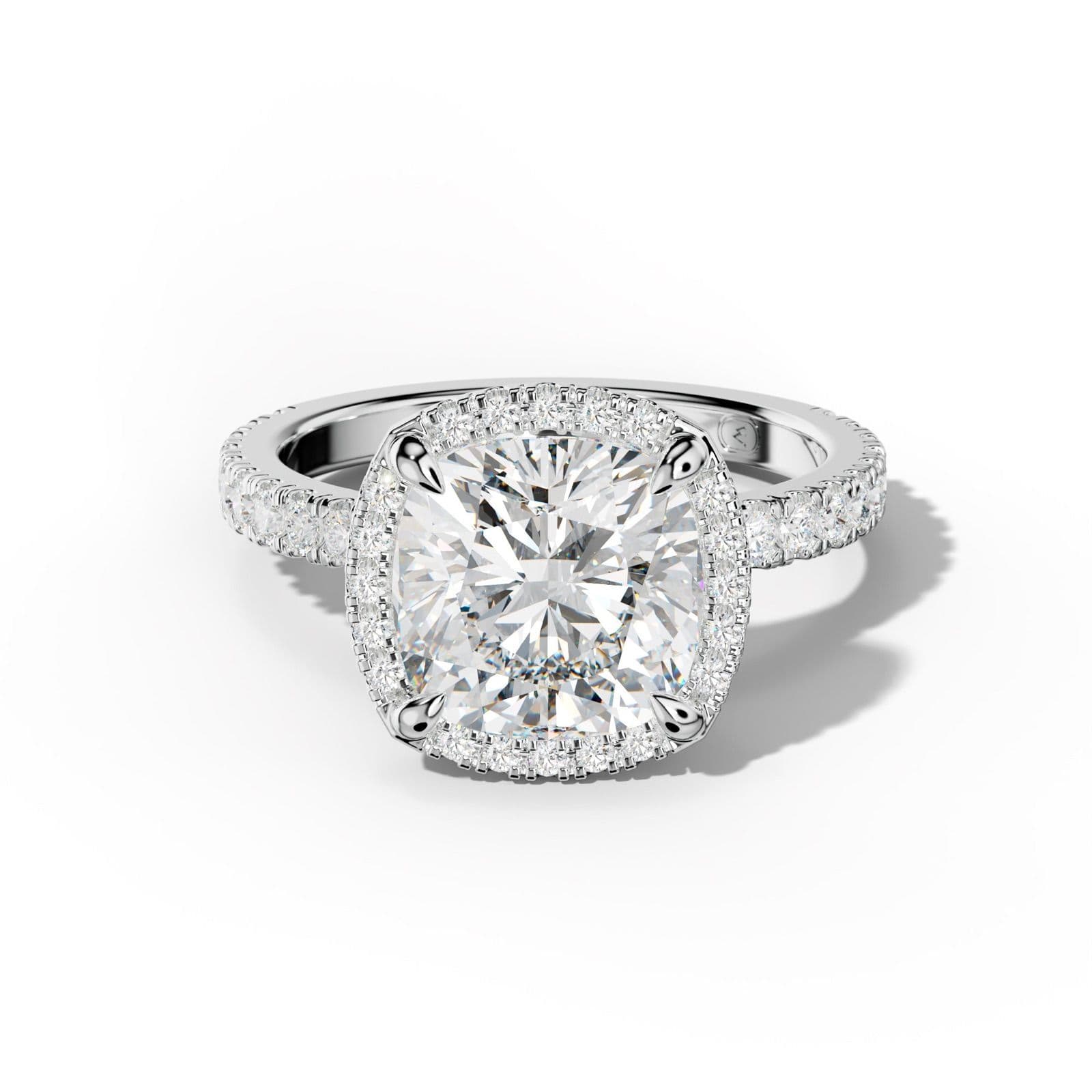 Violet Cushion Cut Engagement Ring
