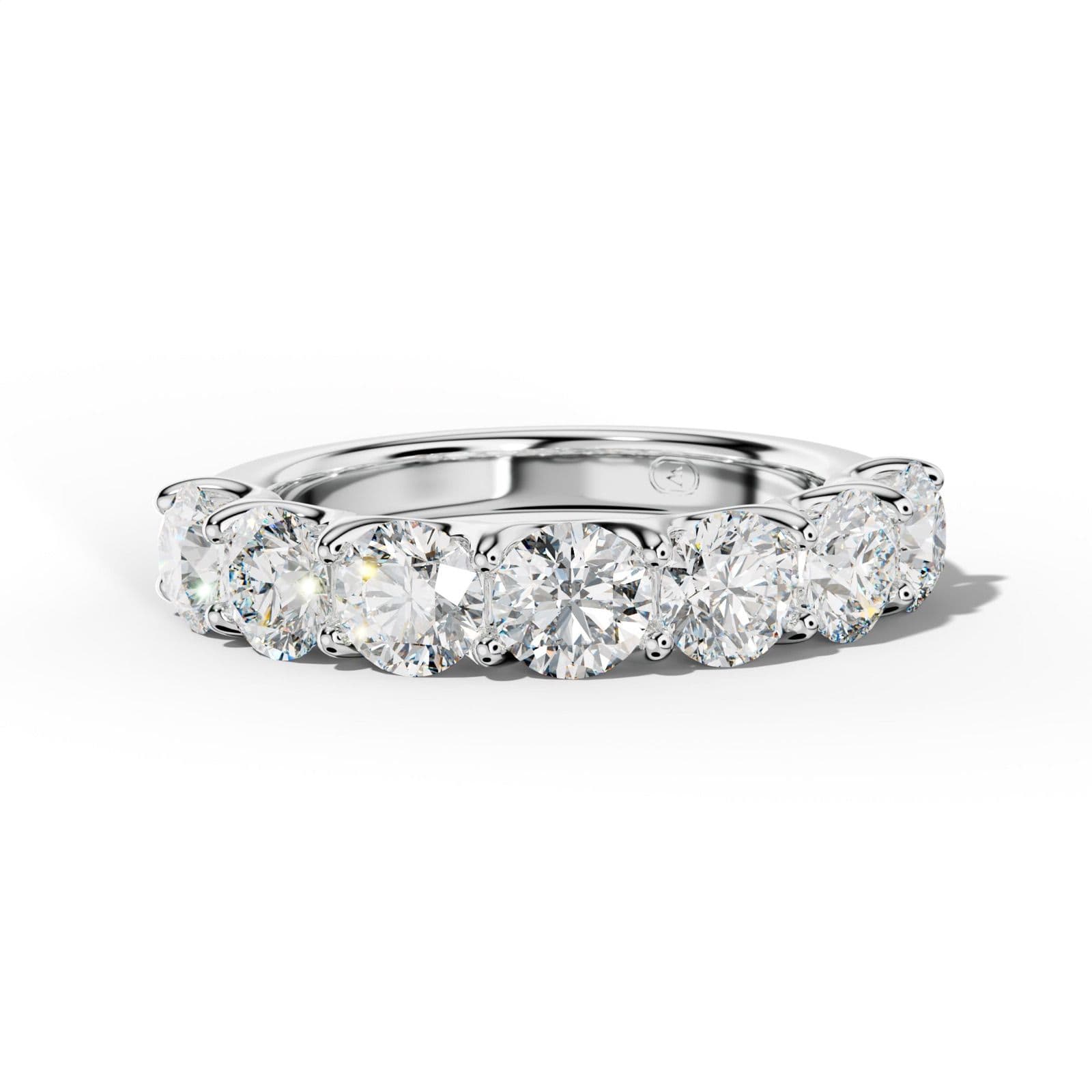 3.0 Carat Round Diamond Half Anniversary Band U Prong