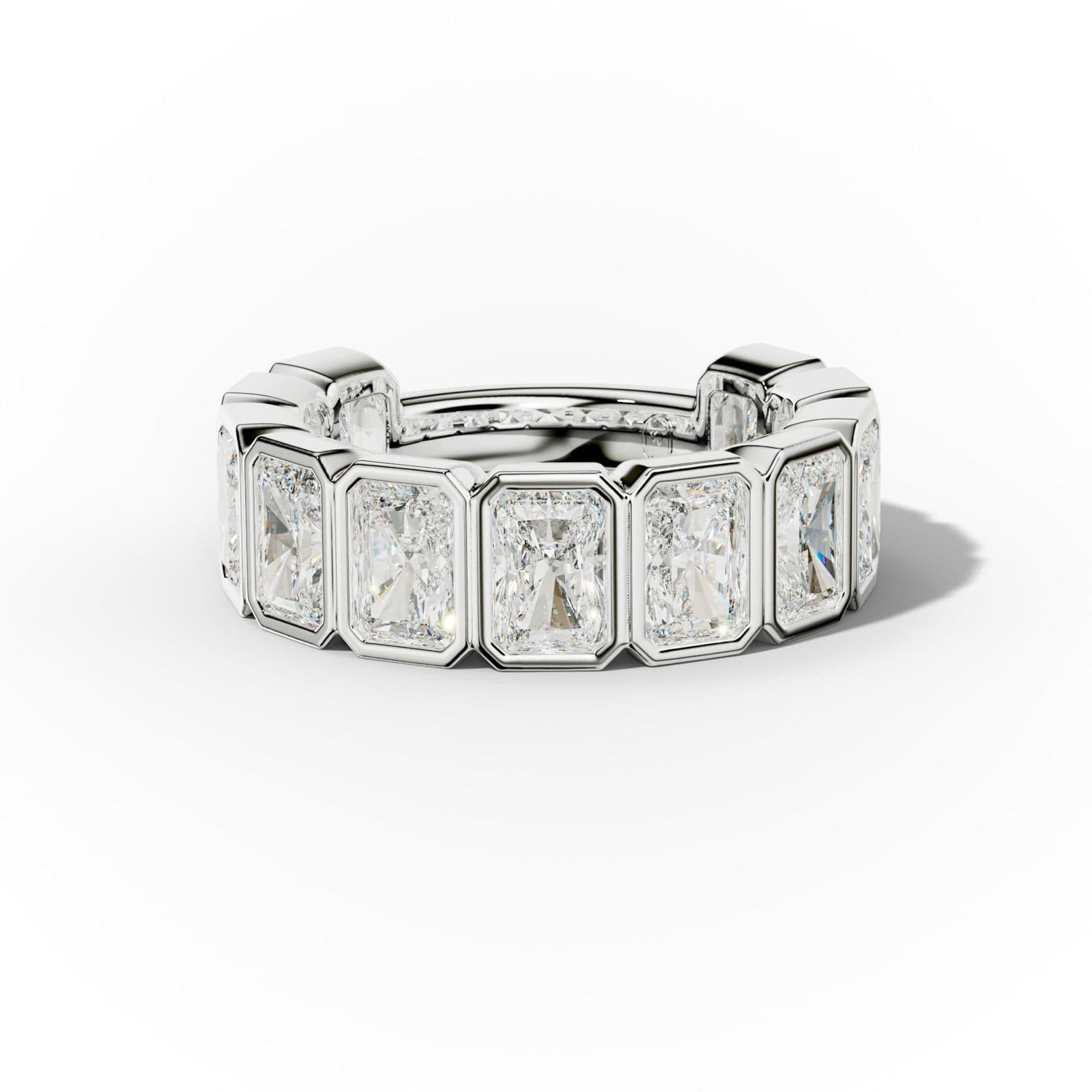 6.0 Carat Bezel Set Radiant Cut Diamond Anniversary Band